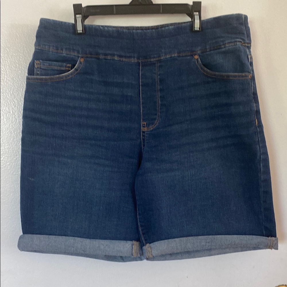 Classic Blue Jean Shorts with Elastic Waistband